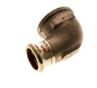 Racor a presión codo 90deg - 22mm Hembra & Rp 1'' Hembra - Aleación de cobre