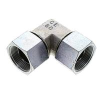 Racor Acodado 90deg G1 1/2'' Hembra Acero Alta Presión 60° Cono 125bar (1756.25psi) Hidráulico