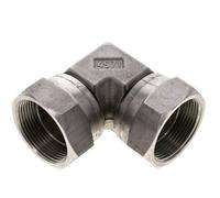 Racor Acodado 90deg G1 1/2'' Hembra Acero Inoxidable Alta Presión 60° Cono 125bar (1756.25psi) Hidráulico