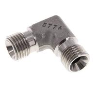 Racor acodado 90deg G1/4'' Acero inoxidable alta presión 60° Cono 350bar (4917.5psi) Hidráulico