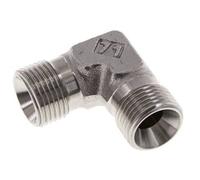 Racor acodado 90deg G3/8'' Acero inoxidable alta presión 60° Cono 325bar (4566.25psi) Hidráulico