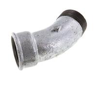 Racor codo 45deg R1 1/2'' Macho x Rp1 1/2'' Hembra Hierro fundido 25bar (351.25psi)