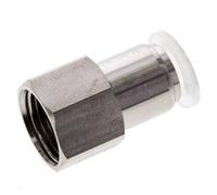 Racor de 10mm x G3/8'' con rosca hembra Acero inoxidable/PA EPDM/PTFE