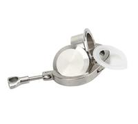 Racor de abrazadera inoxidable, Virola de soldadura triple abrazadera acero inoxidable 304 con tapa final, 4 pulgadas, 102 mm, paquete