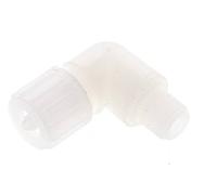 Racor de compresión codo 10x4mm y G1/4'' PVDF con rosca macho 10 bar PVC y PA