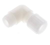 Racor de compresión codo 14x12mm & G1/2'' PVDF con rosca macho 10 bar