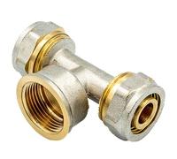 Racor de compresión PEX, Variante: Te con rosca hembra 20x1/2"x20