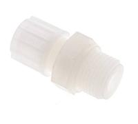 Racor de compresión recto 12x6mm y G1/2'' PVDF con rosca macho 10 bar PVC y PA