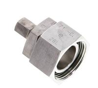 Racor de compresión recto de acero inoxidable 6L y 28L con rótula 160 bar Cono de estanqueidad con junta tórica de FKM ISO 8434-1