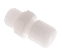 Racor de compresión recto de PVDF 8x6 mm y G3/8'' con rosca macho 10 bar