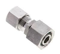 Racor de corte recto de acero inoxidable 10L y 12L con rótula 315 bar Cono de sellado con junta tórica de FKM ISO 8434-1
