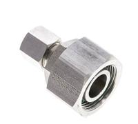 Racor de corte recto de acero inoxidable 8L y 18L con rótula 315 bar Cono de estanqueidad con junta tórica de FKM ISO 8434-1