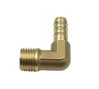 Racor de Espiga para Manguera de Latón, Adaptador de conector macho codo lengüeta for manguera, accesorio tubería cobre y latón, rosca M5-M16 4-12mm(M5x0.8-4mm Barb)