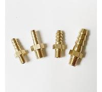 racor de latón, 5 uds M4 M5 M6 M8 rosca macho métrica a 3mm 4mm 5mm 6mm espiga for manguera Mini conector de instalación de tuberías de latón adaptador M8x1 a 4mm (Color : M6x1 to 4mm)