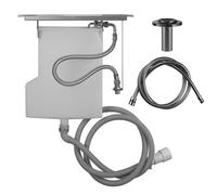 Racor de manguera Gessi Securflex para montaje en banco de baldosas, roseta Inciso, 735, 01813299, Color: Negro XL