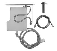 Racor de manguera Gessi Securflex, Rosette Goccia, para montaje en banco de azulejos, roseta Goccia, 735, 01810710, Color: PVD de latón