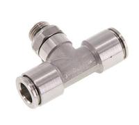 Racor en T de 8mm x G1/8'' con rosca macho Acero inoxidable FKM FDA Giratorio