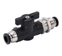 Racor neumático de 2 vías con conexión rápida de e Acelerador de bola mamparo cruzado en T Y con codo 2-4 vías, accesorios empuje neumáticos Multi4-16mm(Bm,8mm)