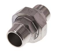 Racor recto de unión R1'' Acero inoxidable Junta plana PTFE 16bar (224.8psi)
