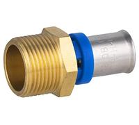Racor recto macho Ø16-3/4 multicapa a prensar | Pack de 10 unidades | Conexión resistente y duradera | Ideal para instalaciones de fontanería | Fácil instalación y ajuste seguro | QUICK PLOMBERIE