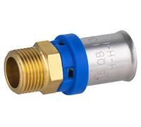 Racor recto macho Ø16-3/8 multicapa a prensar | Pack de 10 unidades | Conexión resistente y duradera | Ideal para instalaciones de fontanería | Fácil instalación y ajuste seguro | QUICK PLOMBERIE