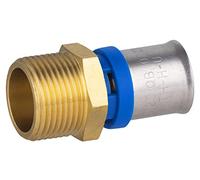 Racor recto macho Ø20-3/4 multicapa a prensar | Pack de 10 unidades | Conexión resistente y duradera | Ideal para instalaciones de fontanería | Fácil instalación y ajuste seguro | QUICK PLOMBERIE