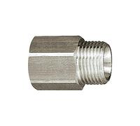 Racor reductor, largo, G 1/2 A, G 1/2 I, SW 24, acero inoxidable 1.4571, presión de trabajo máx. 60 bares, temperatura de funcionamiento Máx. 150 °C.