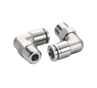 Racores de conexión rápida para mangueras de aire, 2 Uds Conector De Manguera Neumática PC PCF PL PLF PB Tubo Aire Liberación Rápida(PL,10mm-1/8)