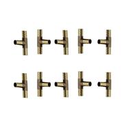 Racores de empalme con espiga de latón, Empalmes de púas for manguera latón for kit reparación aire y combustible gas, 6-19 mm, paquete 5 o 10(T-type Interface 8mm,10pcs)