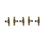 Racores de empalme con espiga de latón, Empalmes de púas for manguera latón for kit reparación aire y combustible gas, 6-19 mm, paquete 5 o 10(T-type Interface 6mm,5pcs)