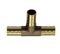 Racores de empalme con espiga de latón, Kit de reparación manguera púas latón for agua, combustible, aire, 6-19mm, paquete 5 o 10 piezas(T-type Interface 10mm,10pcs)