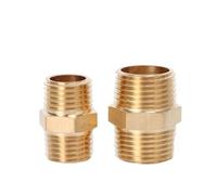 Racores de latón para mangueras, Adaptador de acoplador hexagonal for tubería de latón BSP de 1/8, 1/4, 3/8, 1/2, 3/4 y 1 pulgada, casquillo reductor.(1l8 to 1l8,10 pcs)