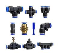 Racores Push to Connect Conector de tubo neumático, accesorios rápidos de aire, manguera de agua, 4 mm, 6 mm, 8 mm, 10 mm, 12 mm y 14 mm, PU, paquete de 1 unidad.(PP,6mm)