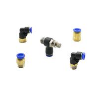 Racores Push to Connect Conector rápido neumático PCF PC PL SL PB de 4 mm a 12 mm for manguera, conexión de aire de 1/4", 1/8", 3/8" y 1/2" BSPT, rosca macho, 10 unidades(10-03,SL)