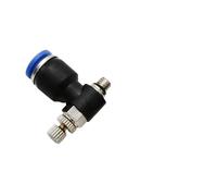 Racores Push to Connect Controlador de caudal neumático de 8 mm, 6 mm, 10 mm y 12 mm de diámetro exterior, manguera de 1/4" BSP, 1/8", 3/8" y 1/2"(SL6-M5,10 Pcs)