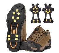 Racos de Hielo, Portátil 10-Stud Crampones de Acero Inoxidable, Tacos Nieve Hielo Grips para Excursiones Pesca Escalada Trotar Montañismo Caminata sobre Nieve y Hielo, EUR 39-41