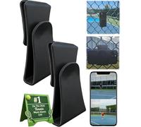 Racquet View - Soporte para teléfono, soporte de cámara de red de tenis, doble montaje universal para red y valla, soporte de teléfono de configuración de 5 segundos para grabación multiángulo en