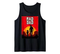 RAD Dad Padre e Hijo Cowboys Western Sunset Camiseta sin Mangas