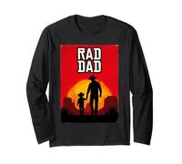 RAD Dad Padre e Hijo Cowboys Western Sunset Manga Larga
