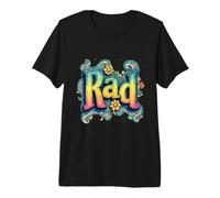 RAD Retro Typography 70s Groovy Estética Camiseta Premium
