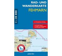 Rad- und Wanderkarte Fehmarn: Mit Ostseeküstenradweg. Wasser- und reißfest.