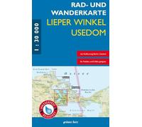 Rad- und Wanderkarte Lieper Winkel, Usedom: Mit Radfernweg Berlin-Usedom. Wasser- und reißfest.