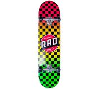 RAD Unisex - Adultos Checkers Progressive Skateboard Rasta, 7.5"