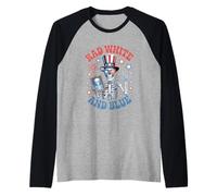 Rad White and Blue Skeleton Radiology Fun Camiseta Manga Raglan