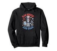 Rad White and Blue Skeleton Radiology Fun Sudadera con Capucha