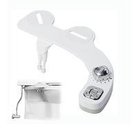 RADAAB Accesorio Bidet para WC, Ultra Slim bidé no eléctrico Uso para Inodoro, Doble Boquilla, Duchas Higienicas para Lavage postérieur et féminin（manejo a la Izquierda）