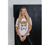 RADADA Camiseta 'GIRL WITH GOLDEN CROWN' blanco XSxregular blanco