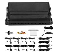 Radar de reserva de marcha atrás del coche, sistema del monitor del detector del aparcamiento con el zumbador LED de 8 sensores de radar