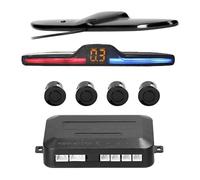 Radar De Retroceso Kit Radar Marcha Atrás Trasero para Coche Sensor Aparcamiento para Vehículo Asistencia con Pantalla Distancia(Negro)