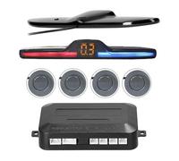 Radar De Retroceso Kit Radar Marcha Atrás Trasero para Coche Sensor Aparcamiento para Vehículo Asistencia con Pantalla Distancia(Grey)